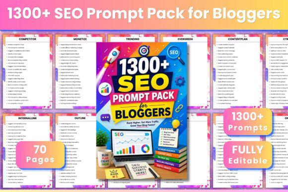 Download 1300+ SEO Prompt Pack for Bloggers - Bloggers Collection