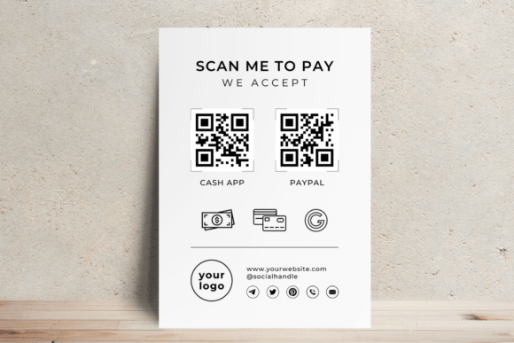 Download Scan to Pay Sign - QR Code Sign Template - Premium Resources