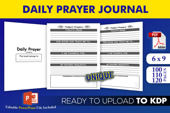 Download Daily Prayer Journal Book | KDP Interior - Daily prayer journal Collection