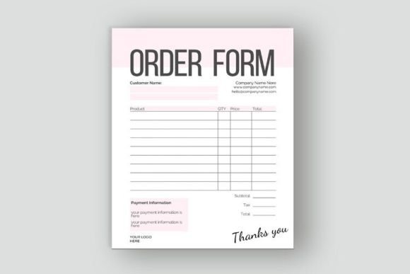 Download Order Form Canva Template - Order form canva Collection