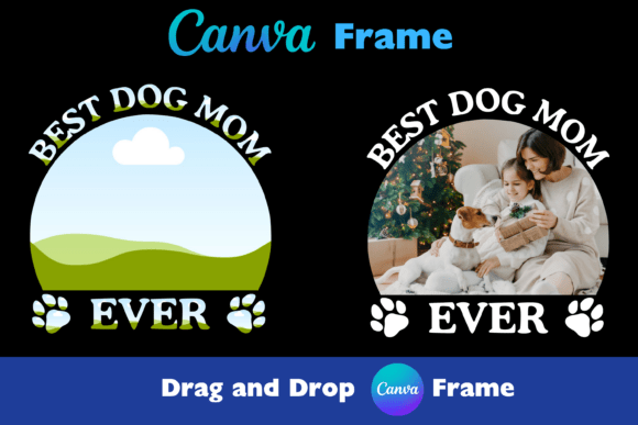 Download Best Cat Mom Canva Frame Photo Template - Mom canva Collection