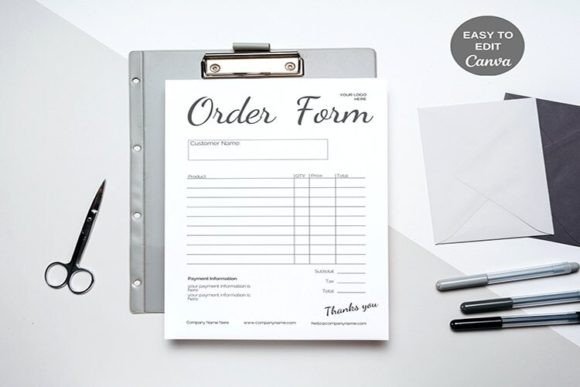 Download Order Form Canva Template - Order form canva Collection